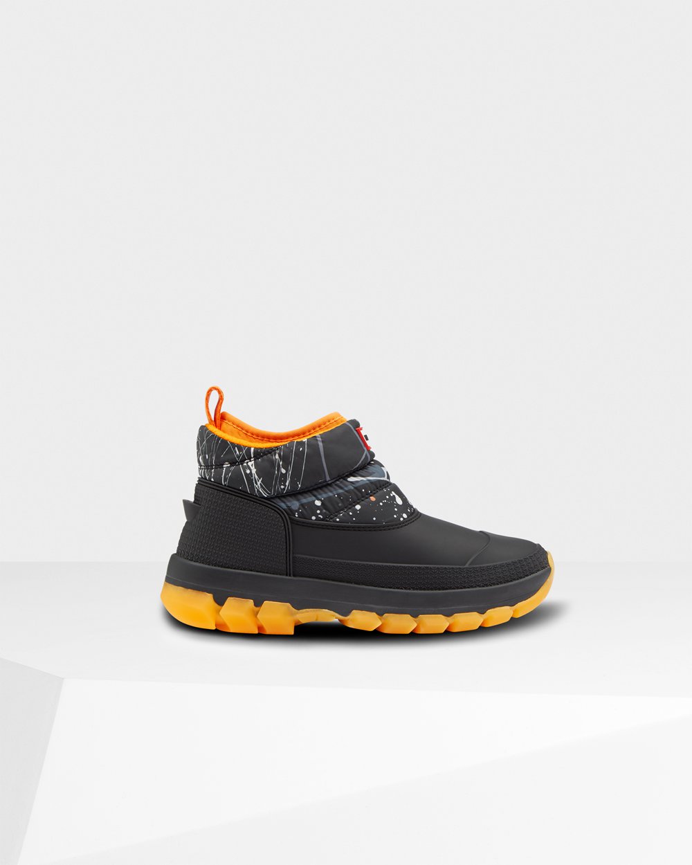 Hunter Kar Çizme Bayan Gri Siyah - Original Printed Insulated Ankle - Türkiye WR8250793